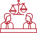 clipart scales of justice and two people facing each other