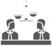 clipart scales of justice and two people facing each other