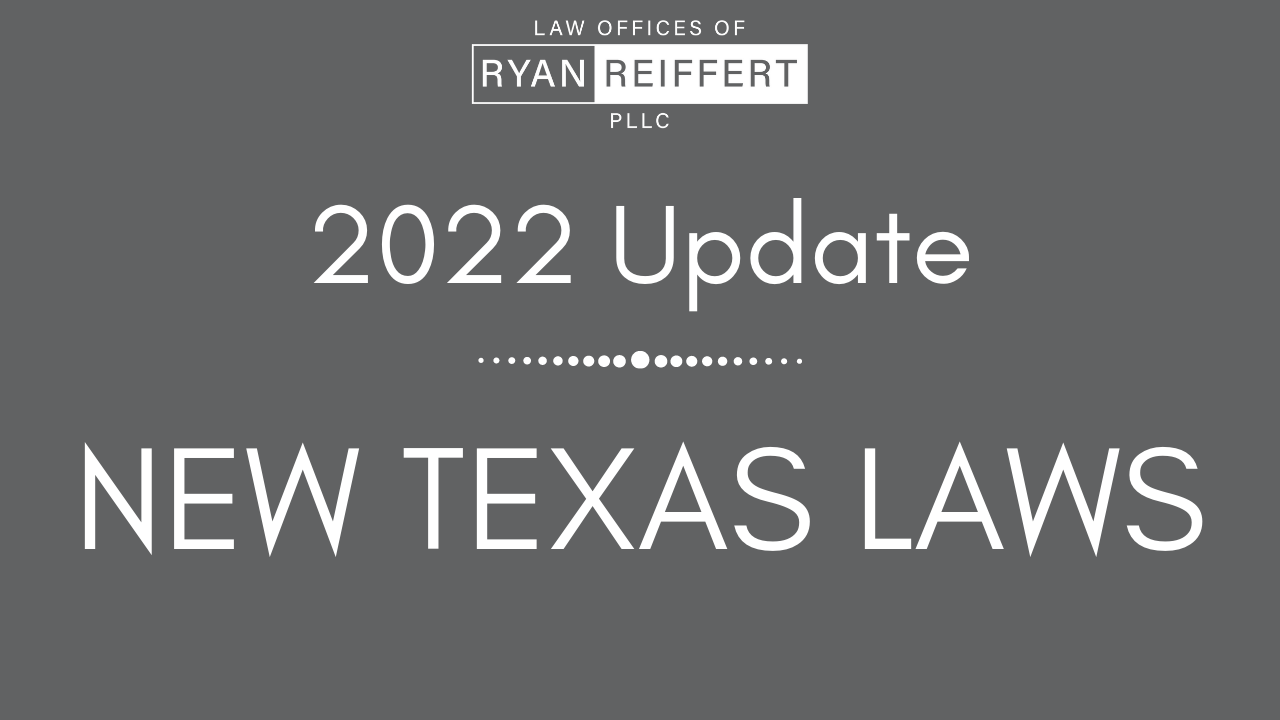 New Texas Laws 2022
